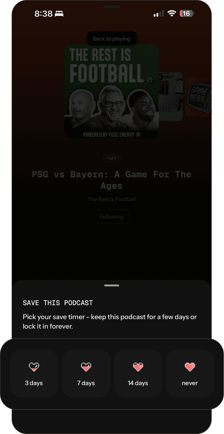 Save feature preview in dark mode